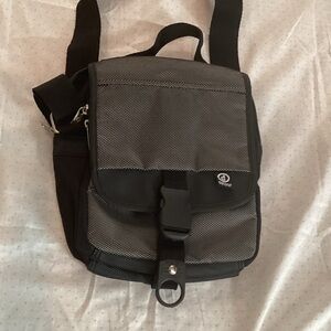 Samsonite Black and Gray Messenger Bag. C